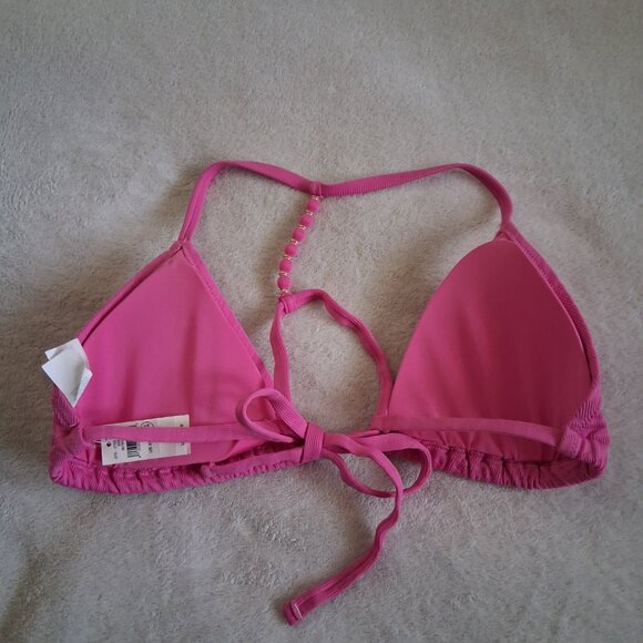 Aerie NWT Women's Size XL Hot Pink Triangle Bikini Top - Picture 3 of 8